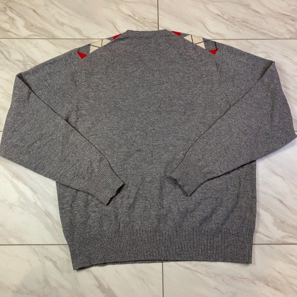 Peter Millar 100% Pure Cashmere Pullover V Neck Sweater Argyle PGA Golf Medium M - Picture 3 of 6